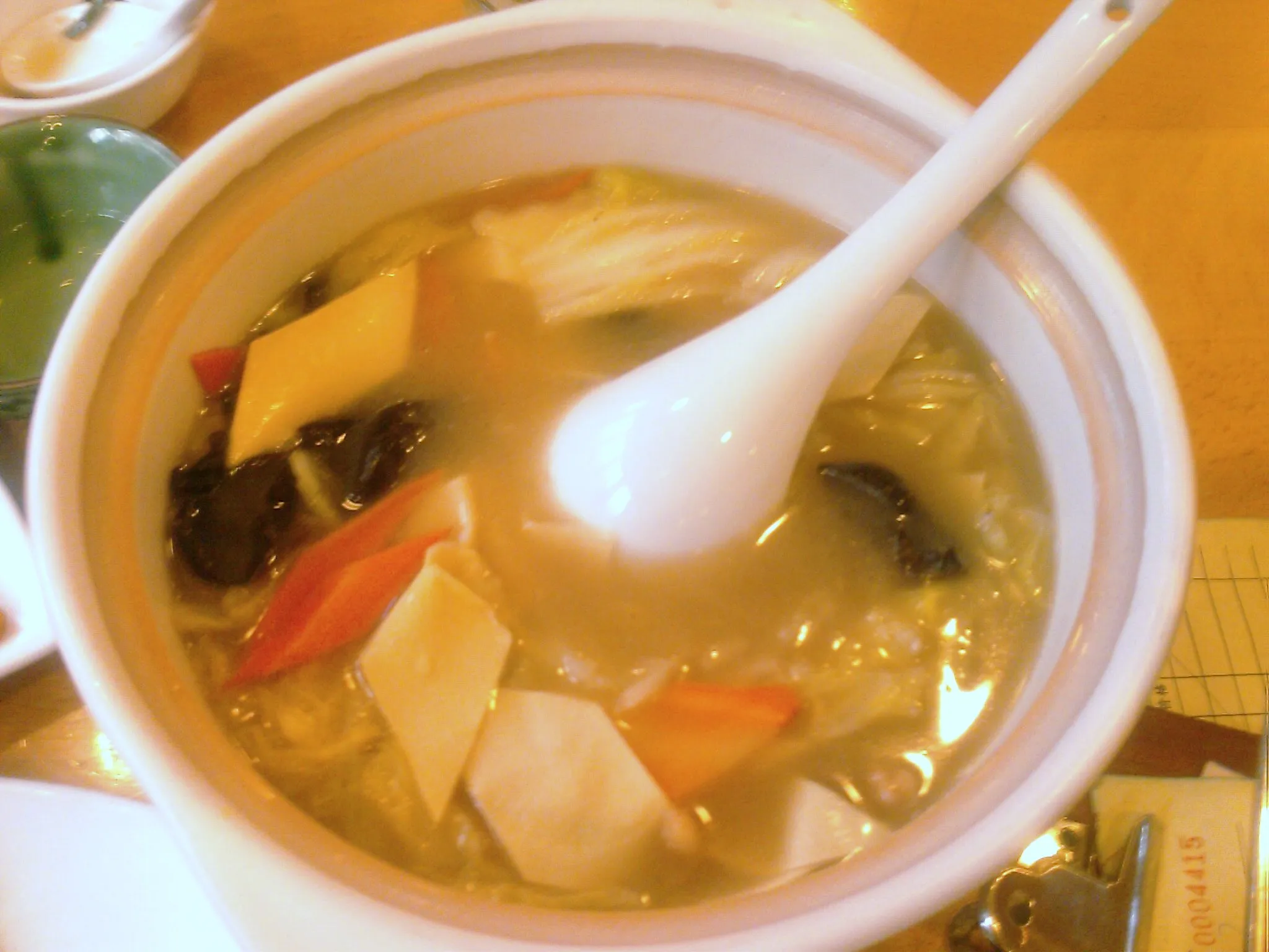 満漢全席の野菜スープ