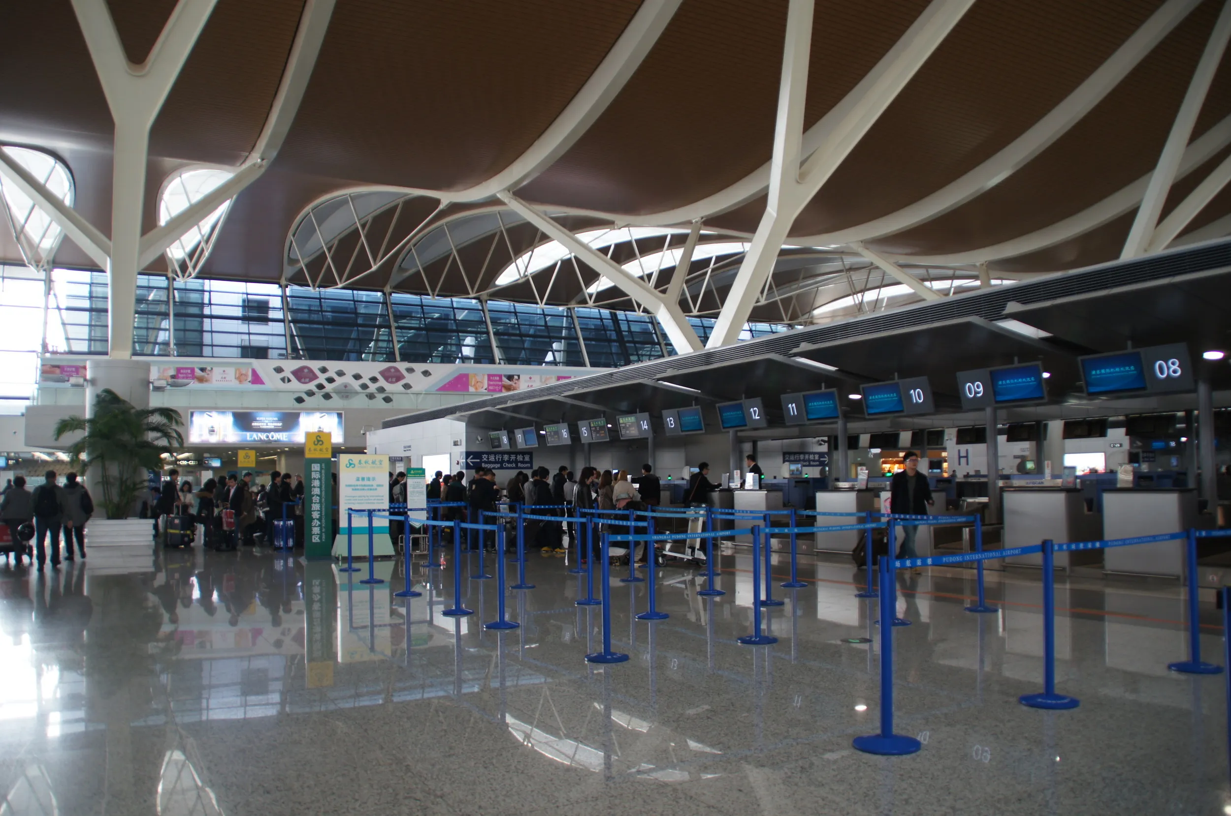 春秋航空の搭乗受付