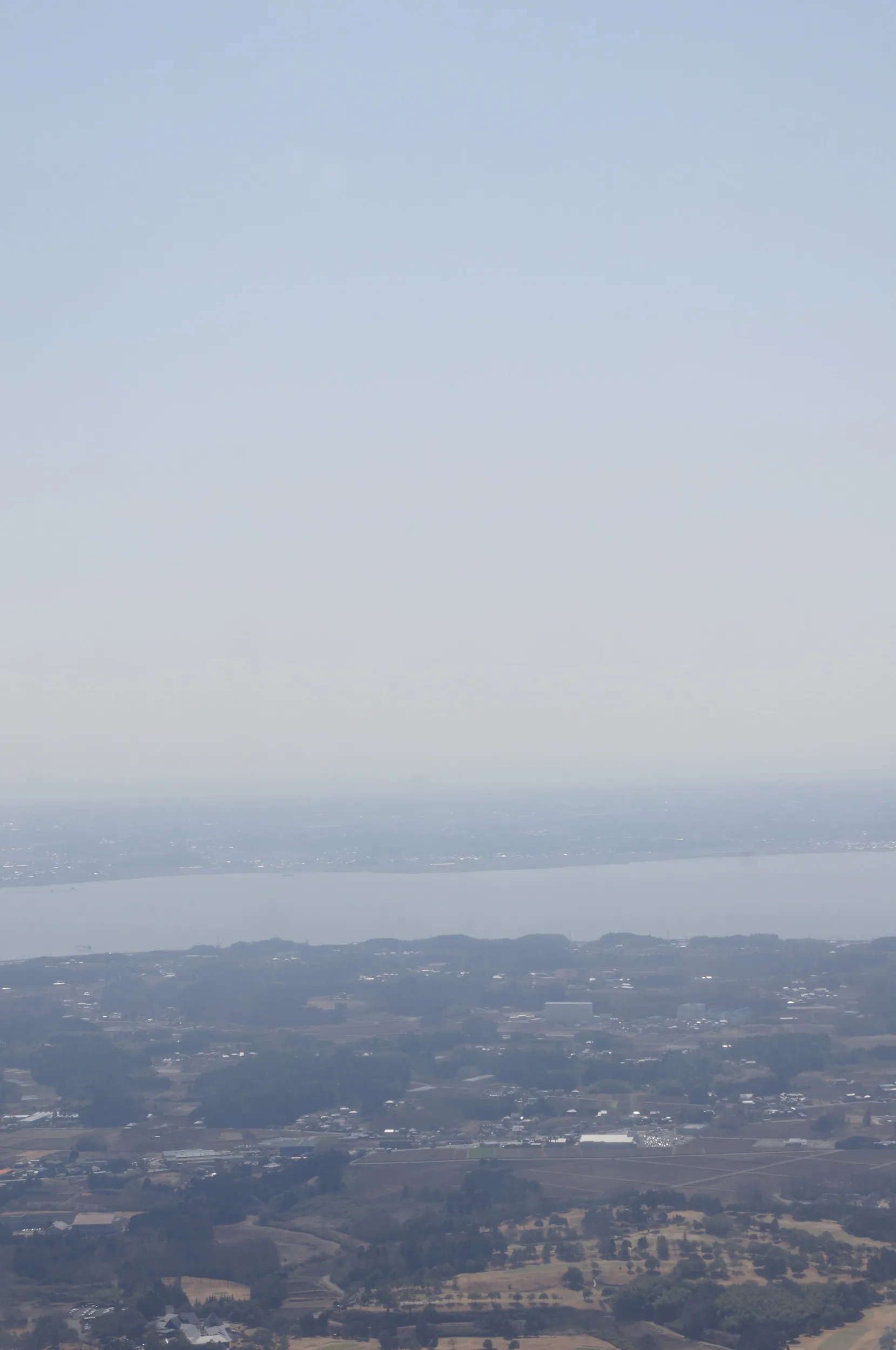 茨城へ向かう機内からの風景