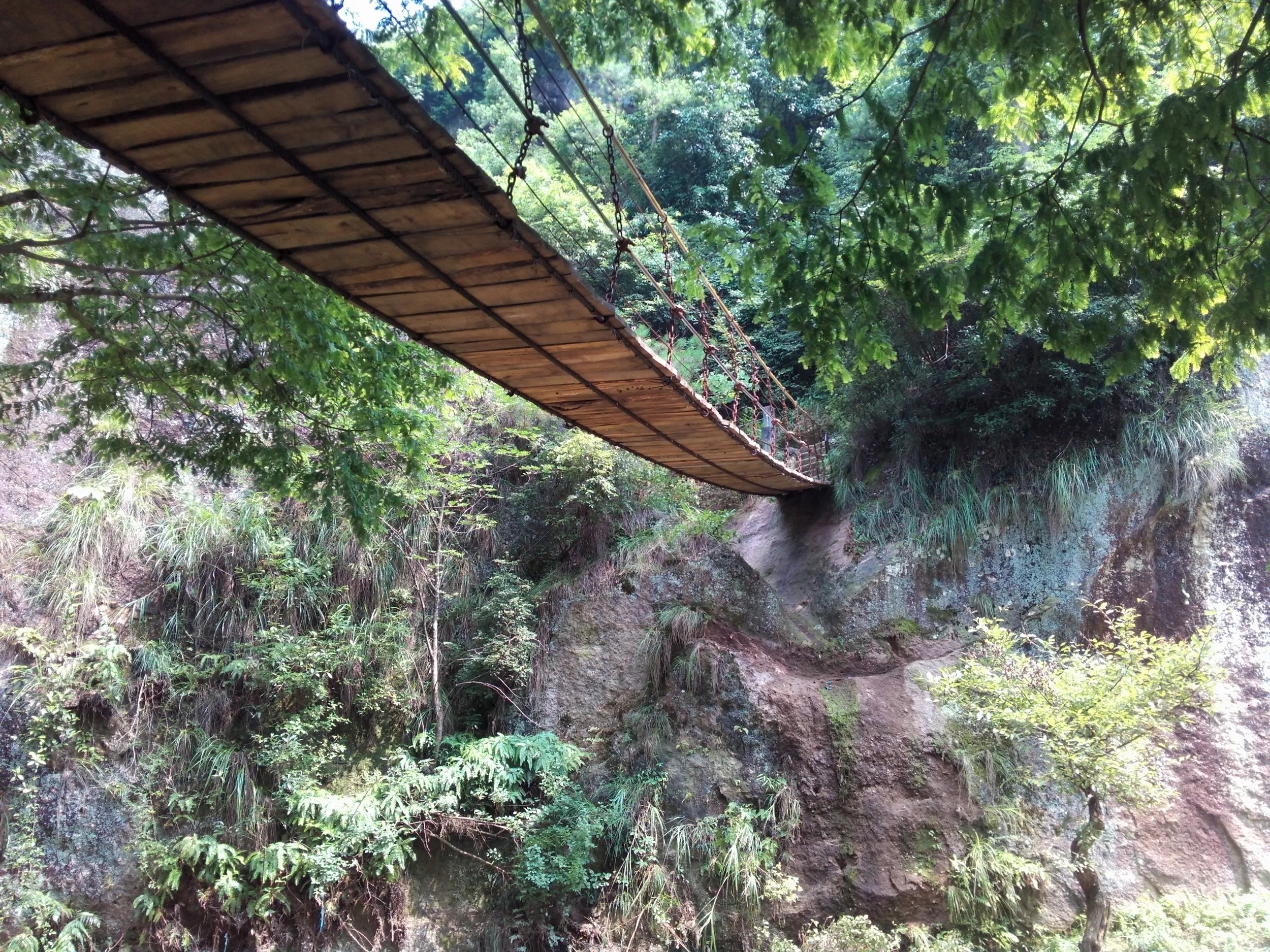 吊り橋の下