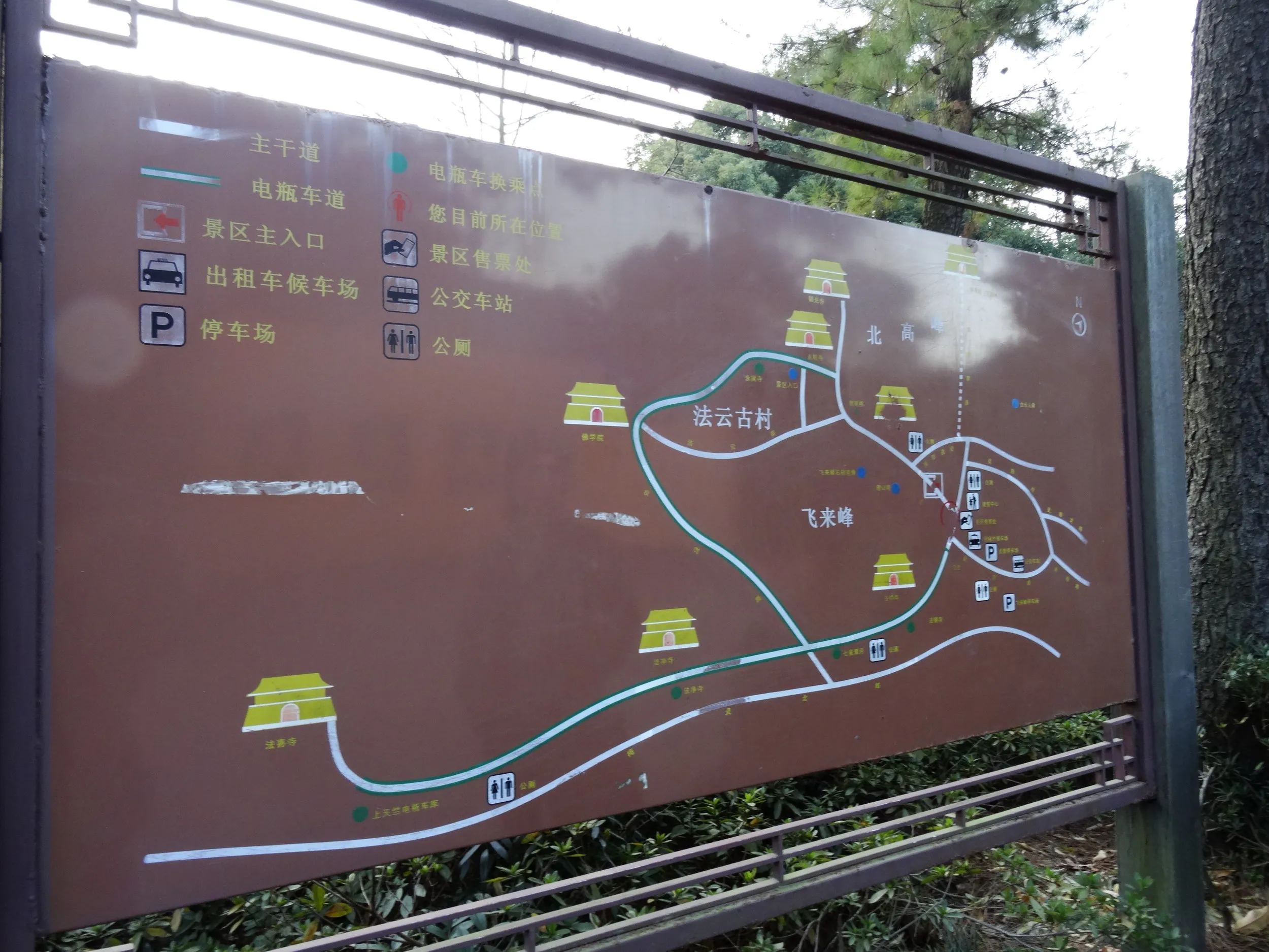 霊隠景観区周辺の鳥瞰図