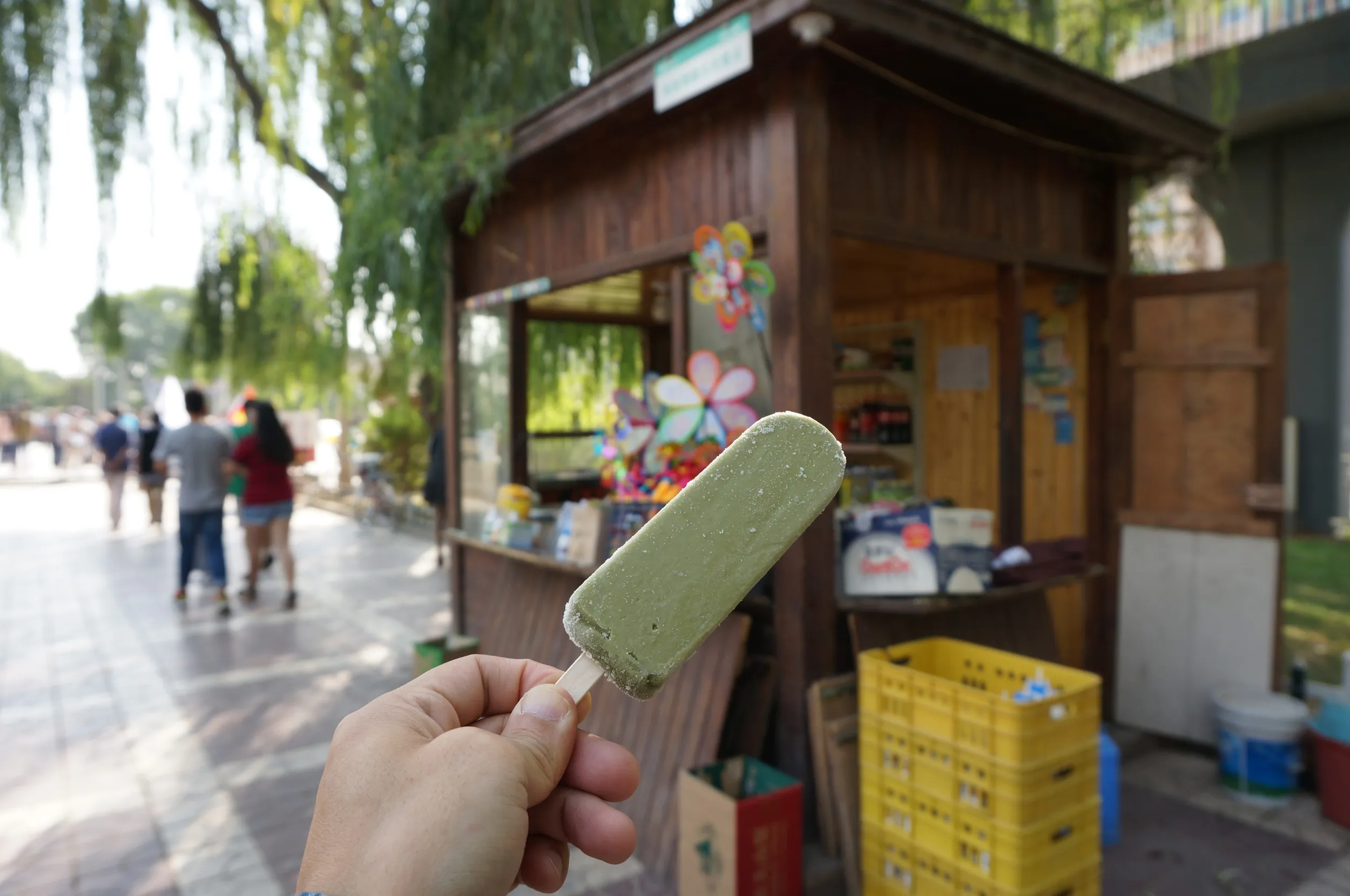 売店で緑豆アイスを購入