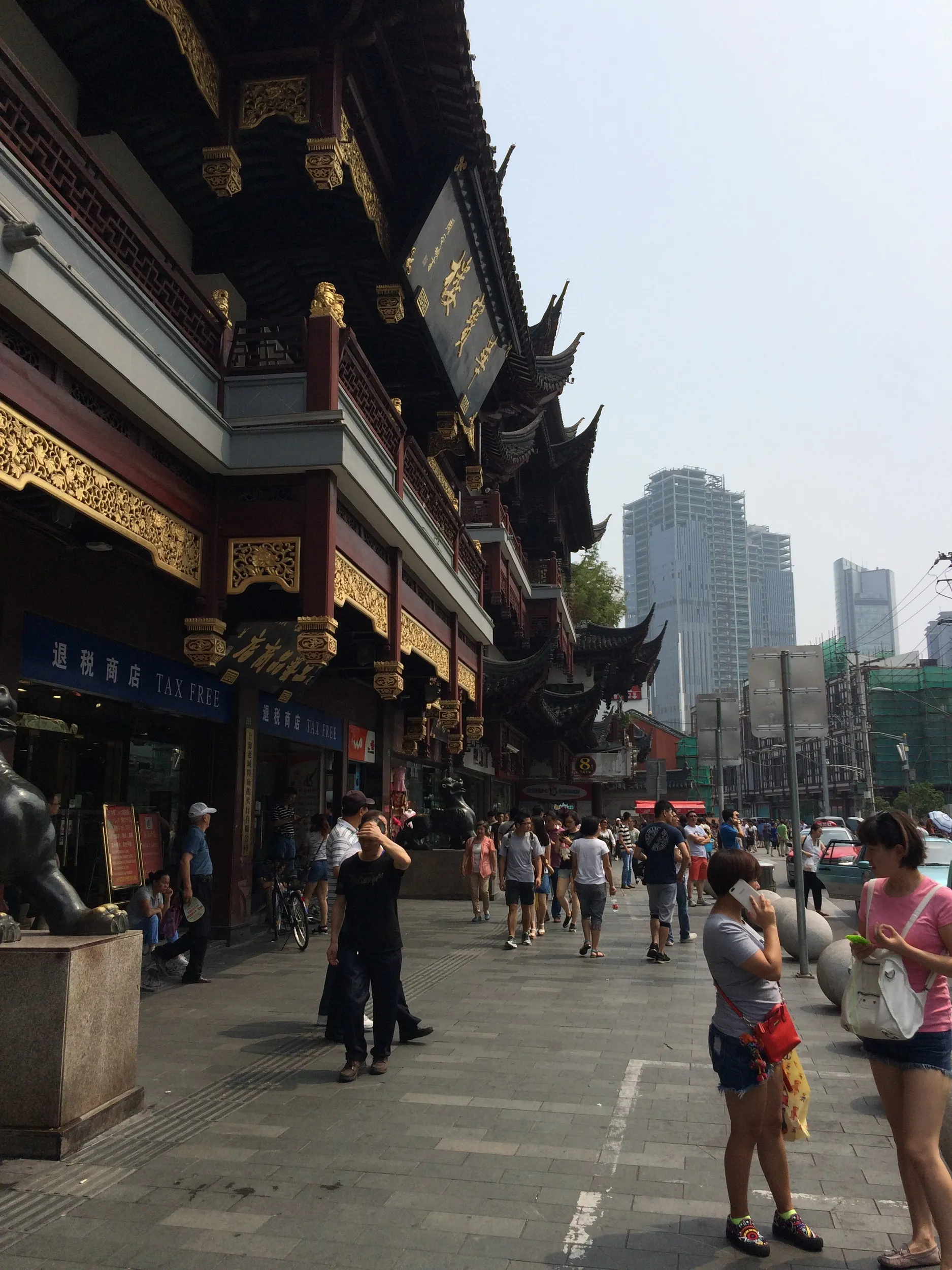 豫園商城付近の風景