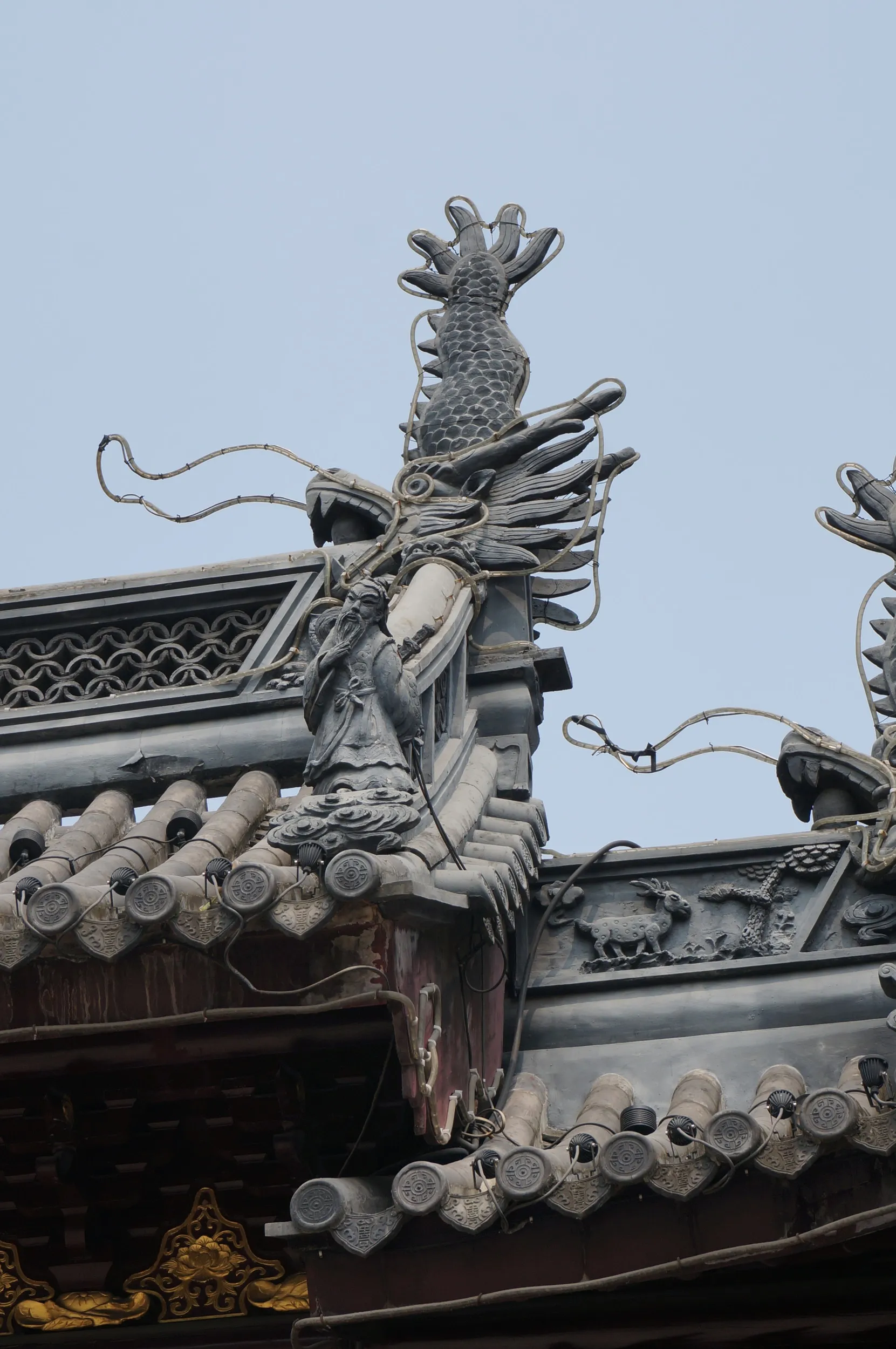 上海城隍廟の鯱(シャチホコ)