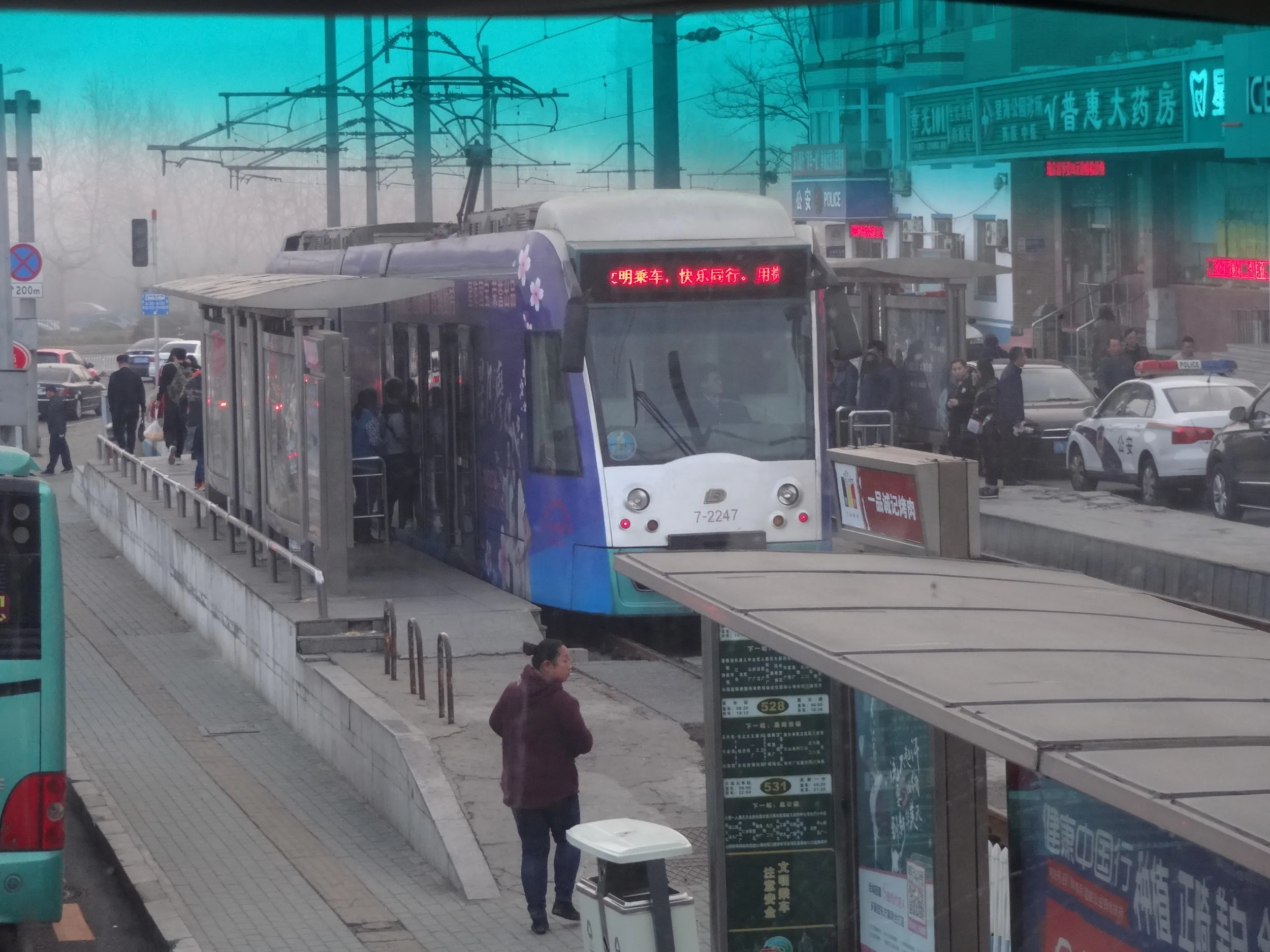 大連のトラム(路面電車)