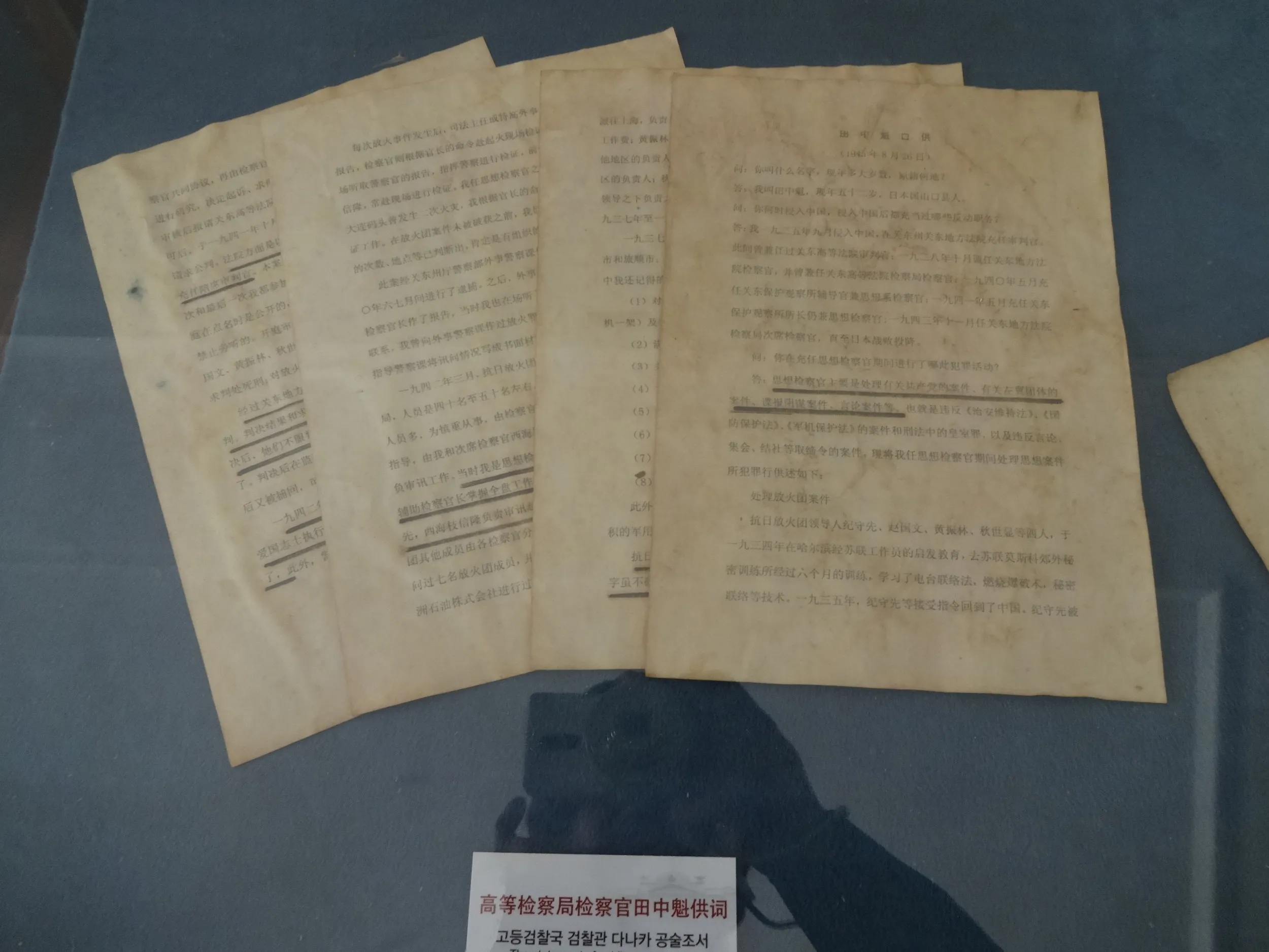 供述書の展示