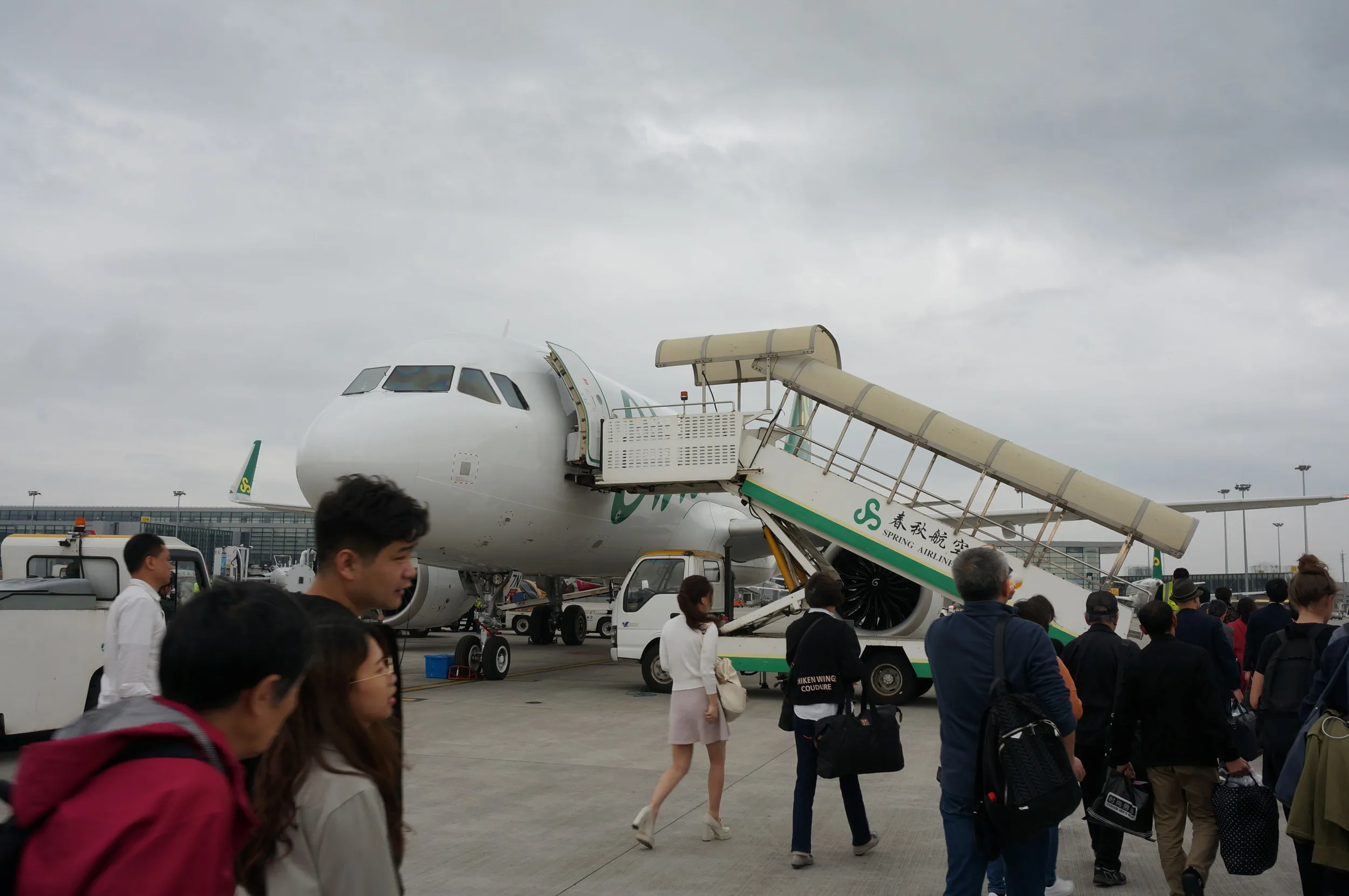 帰国の飛行機