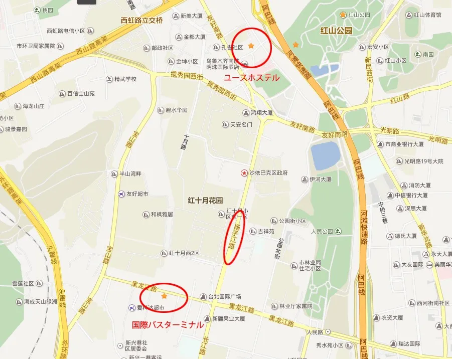 碾子沟の地図