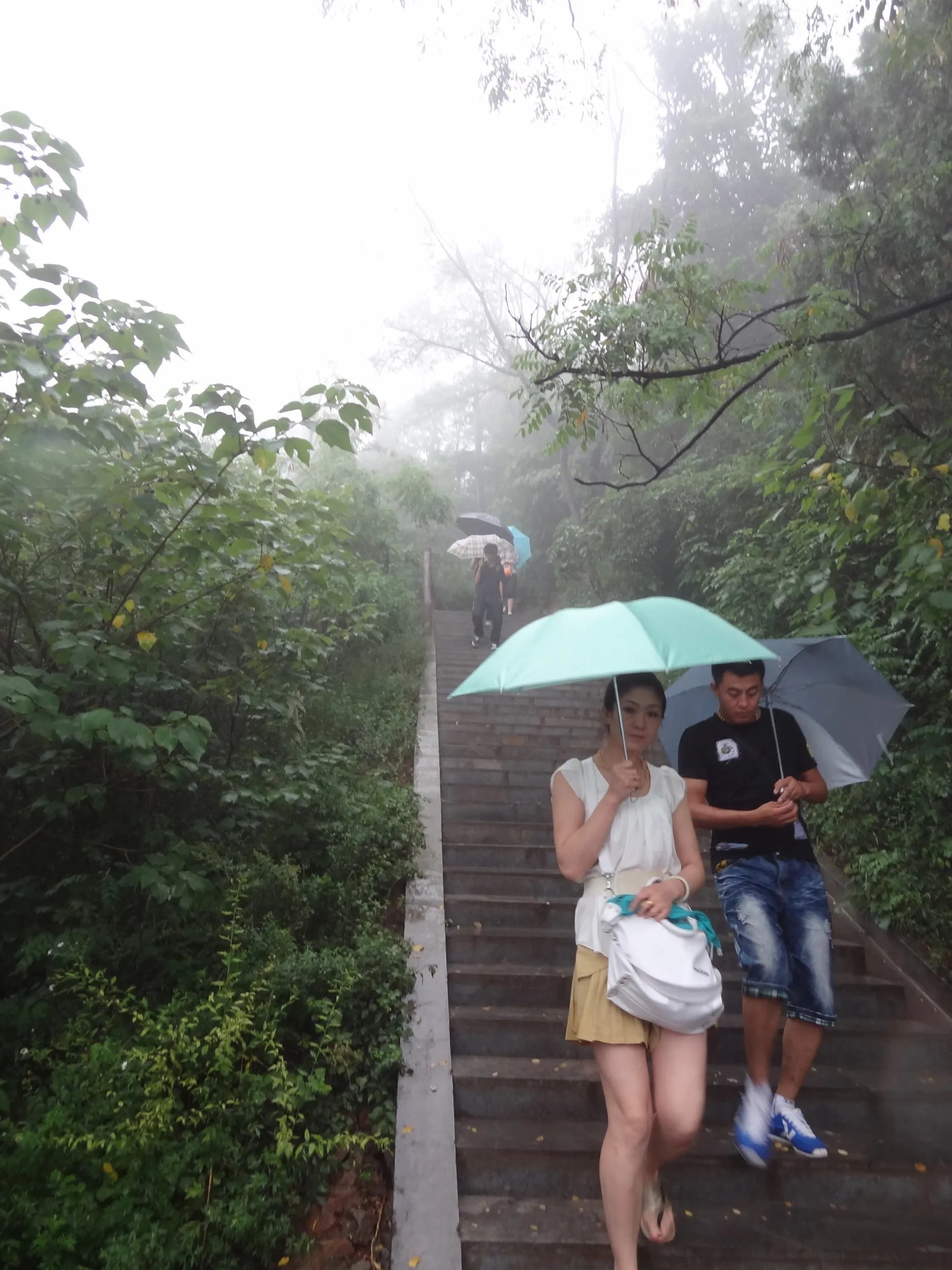 急な階段の山道