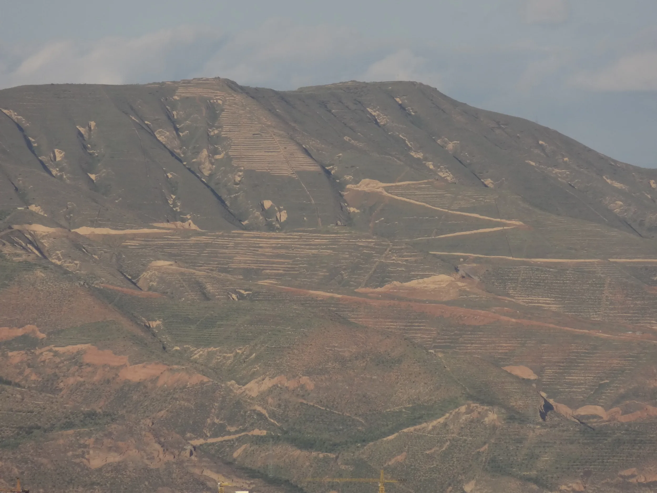 北側の禿げ山