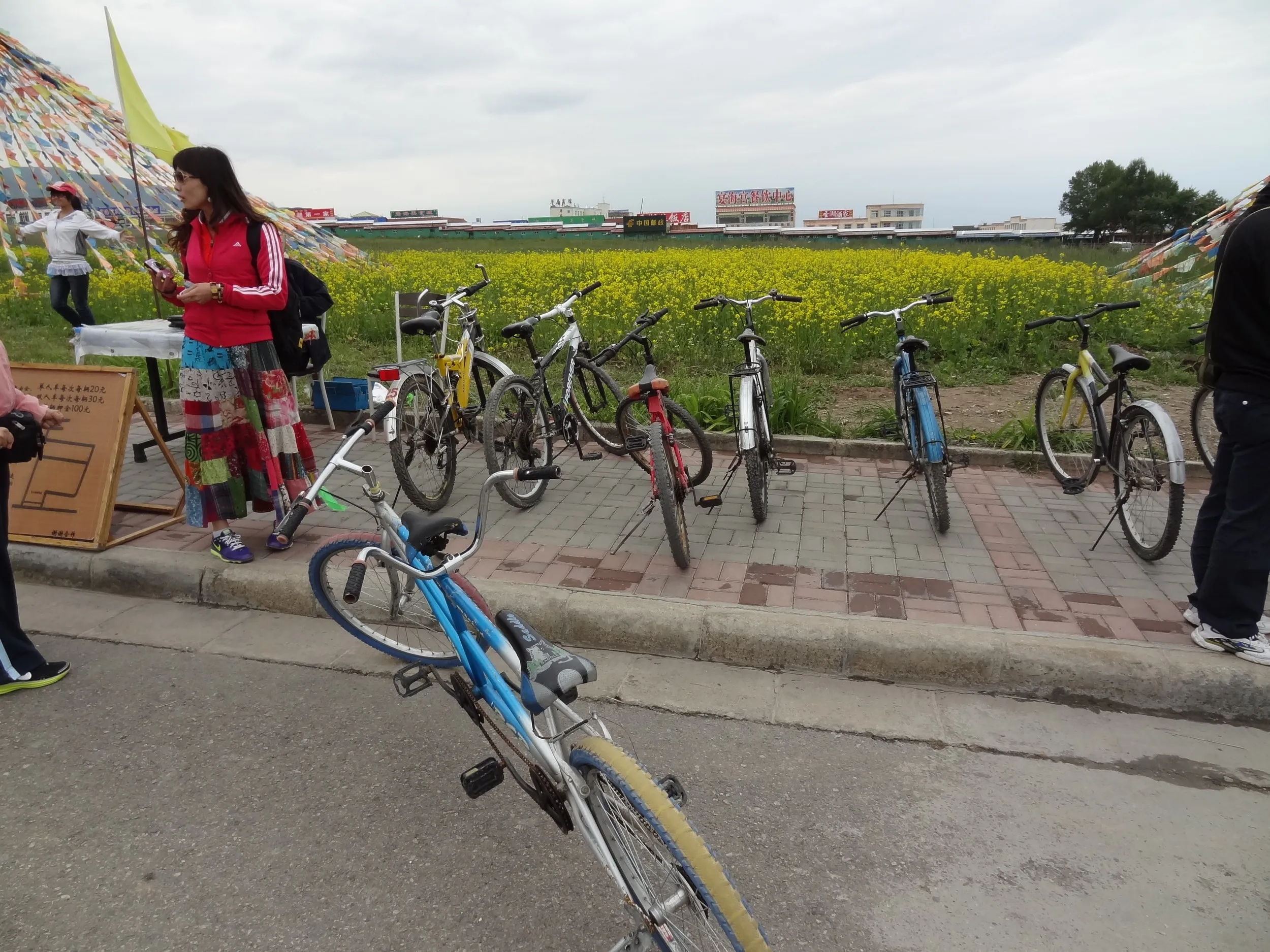 チベット族が貸し出している自転車
