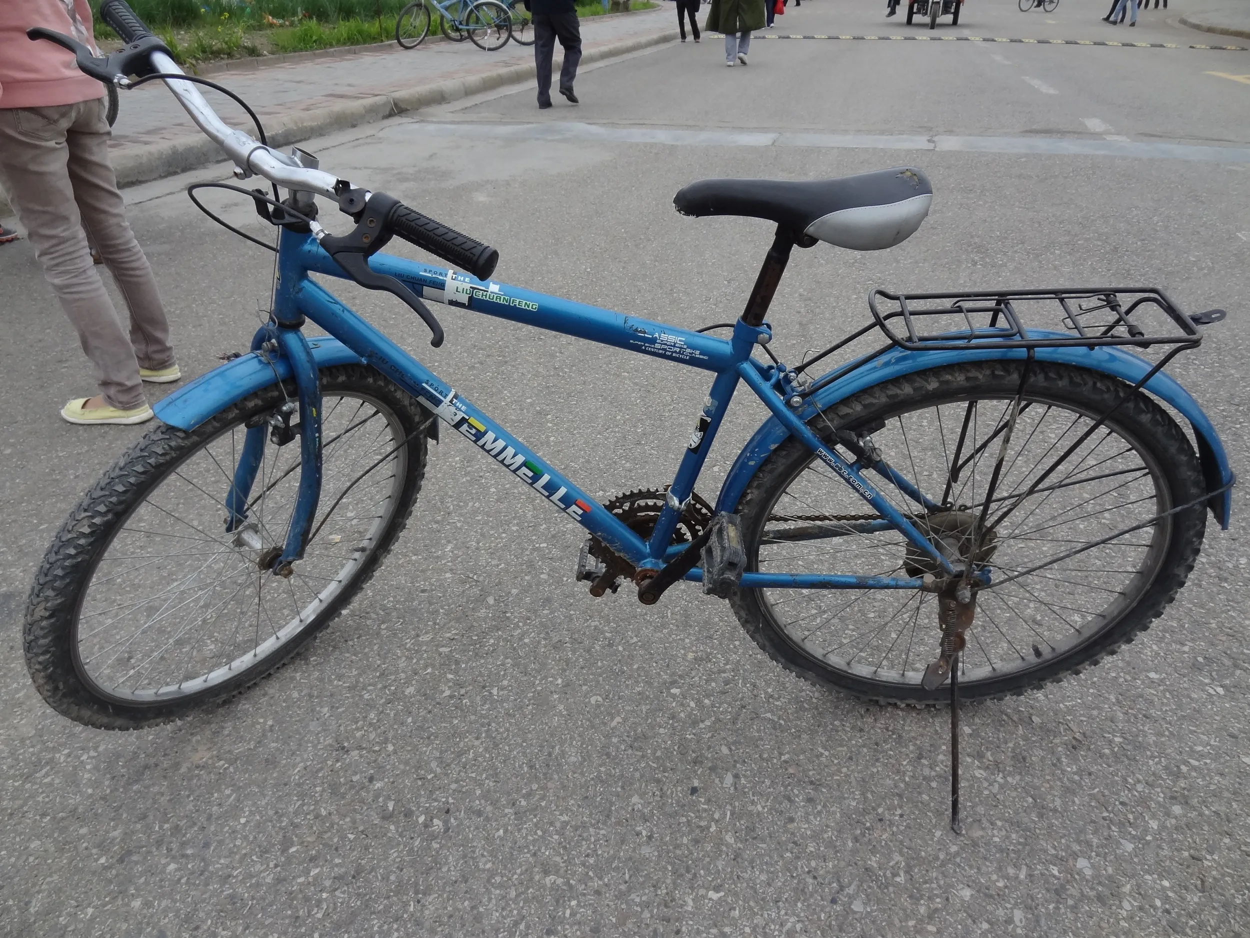 借りたボロボロの自転車