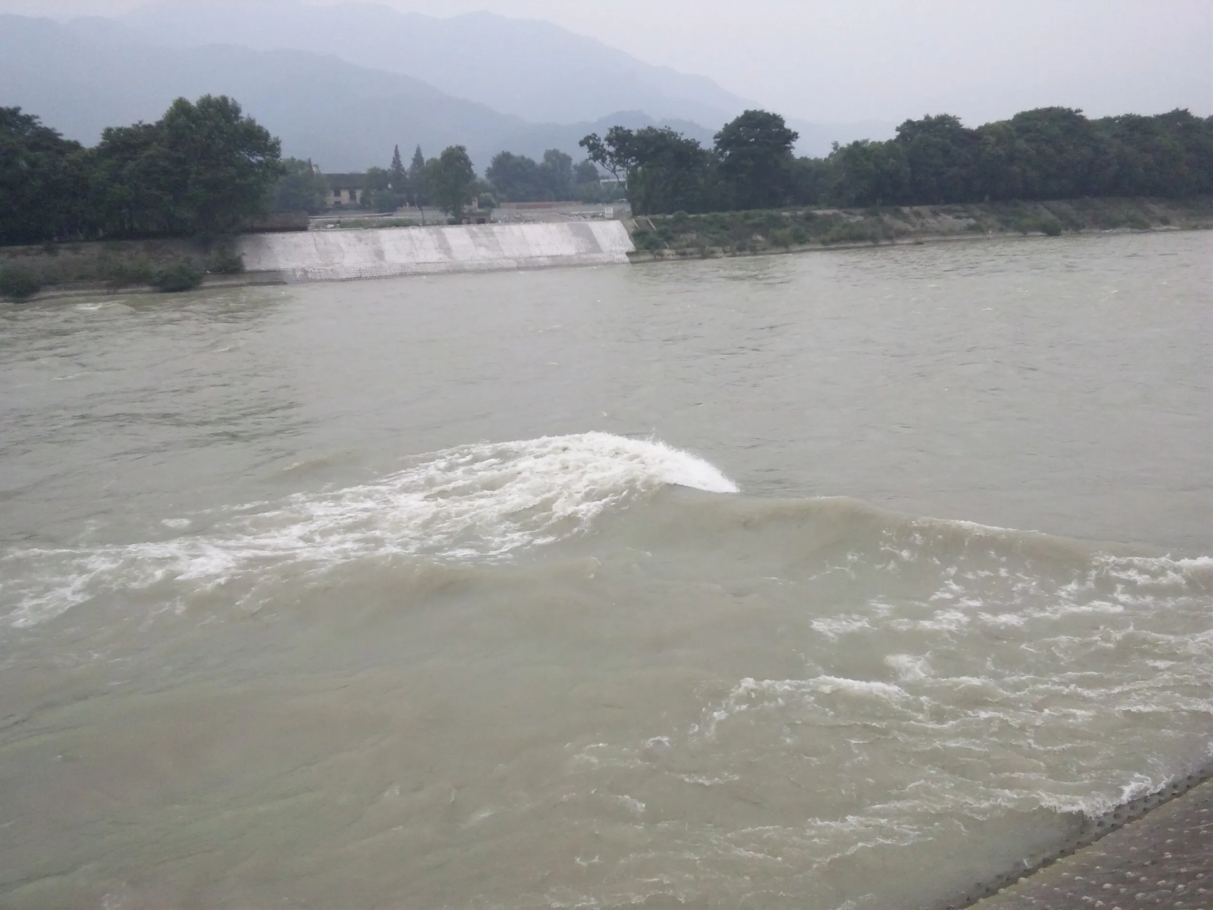 圧倒的な岷江の流れ