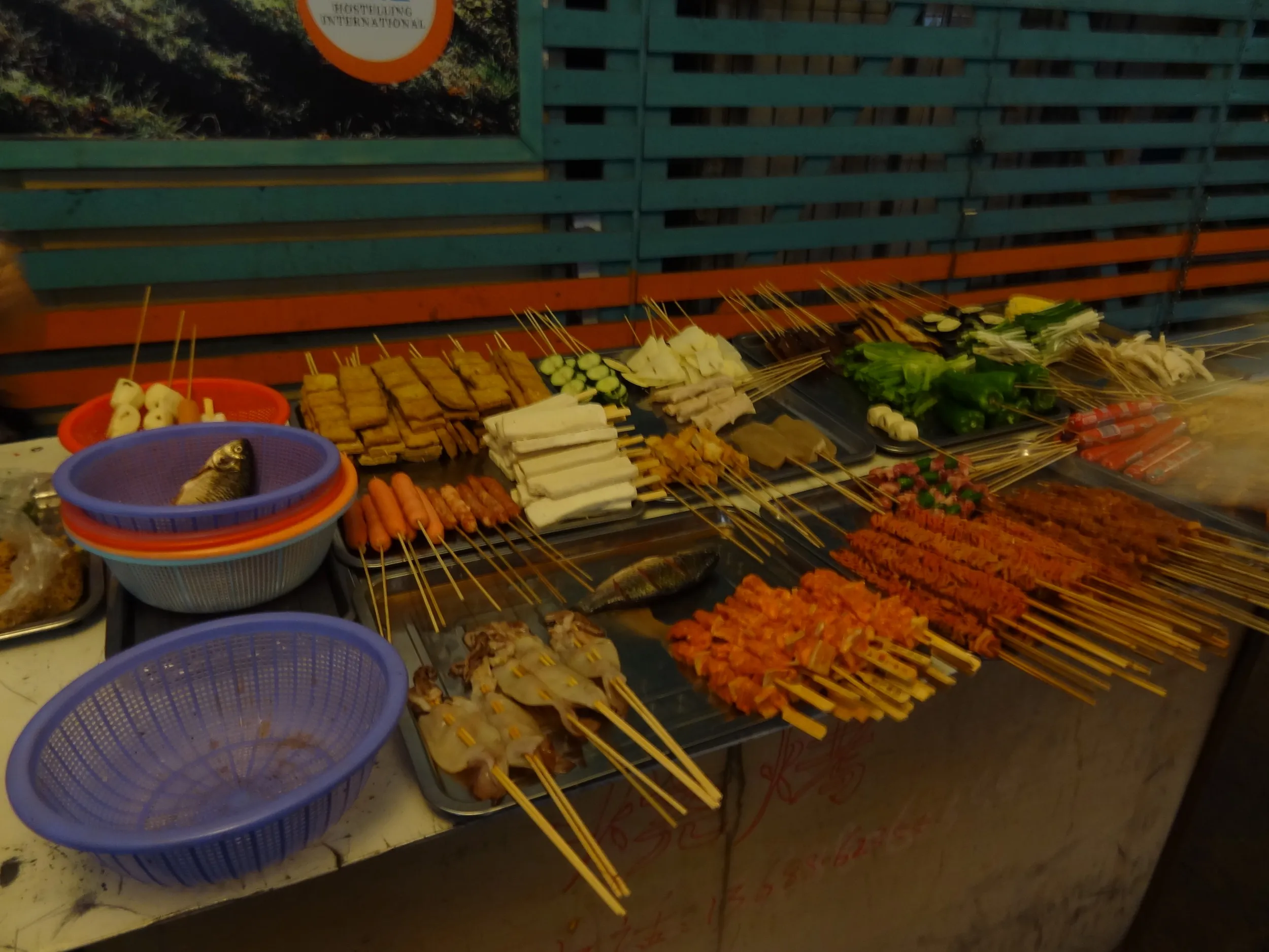 ユースホステス前の屋台