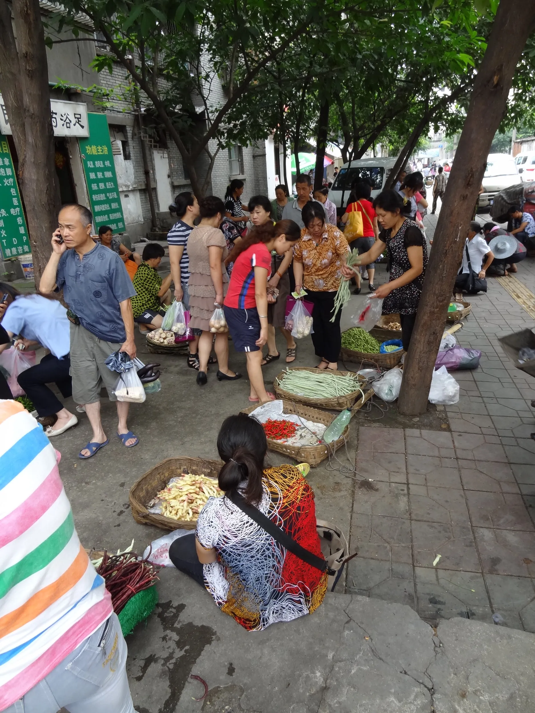 路上販売の様子